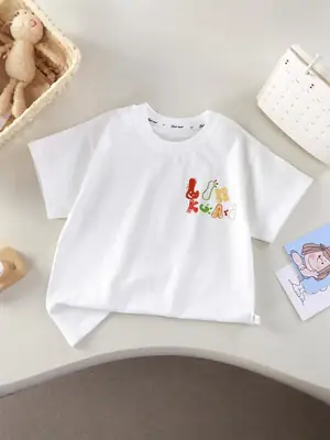 New Kids Cotton T-Shirt White Smiley Single Large