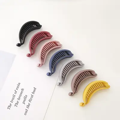 Morandi Color Hair Clips Large Solid Oval Banana Clip