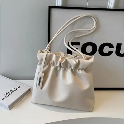 Women Pleated Shoulder Bag Large Capacity New Style