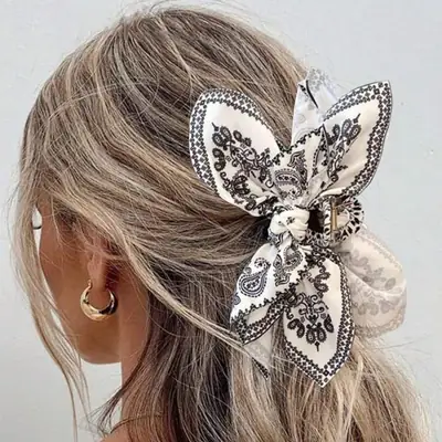 2024 Double-Sided Cashew Flower Bow Clip Hairpin