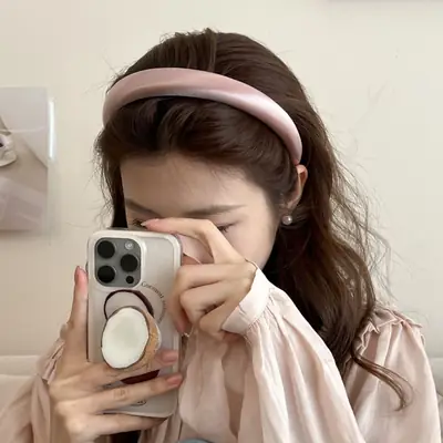 Wide-brimmed Hair Hoop for Women with Pop-Up Sponge
