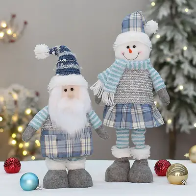 Cross-Border Christmas Doll Santa Snowman Telescopic Decor