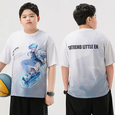 Chubby Men's Graphic T-Shirt Plus Large Loose Fit