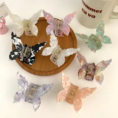 French Retro Butterfly Hairpin Clips for Women