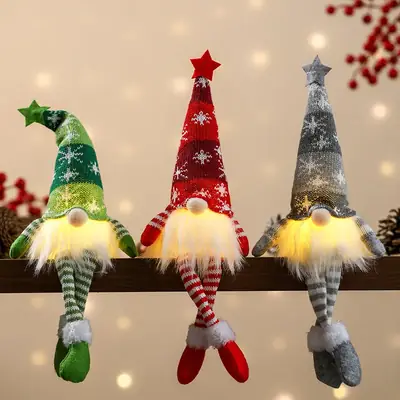 Christmas Faceless Doll Star Hat with Light