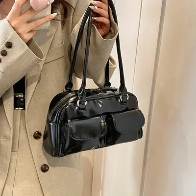 2024 Korean Style Underarm Bag Women Silver Transparent