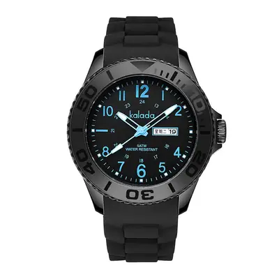 Luminous Waterproof Couple Watch Black Silicone Strap