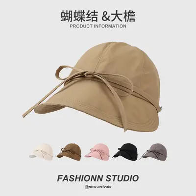 Pink Bow Fisherman Sun Hat for Women
