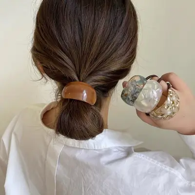Elegant Amber Hair Ropes for Girls & Adults