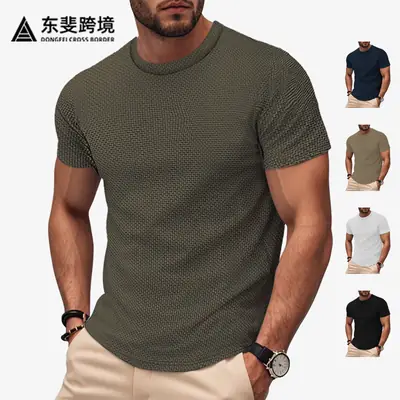 Men's 2026 Summer Slim Fit T-Shirt Navy Blue