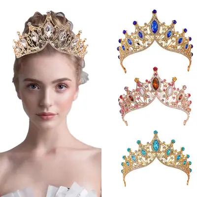 Crystal Bridal Crown Headband for Girls 18Yrs