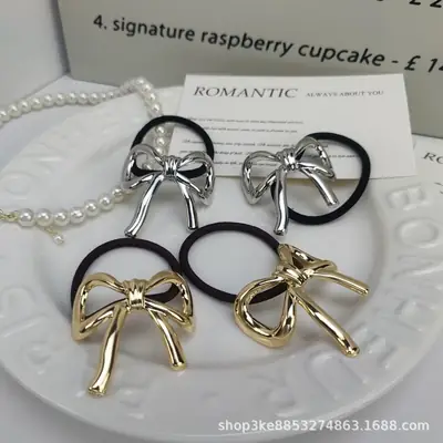 Golden Bow Hair Band for Women 2024 New Style