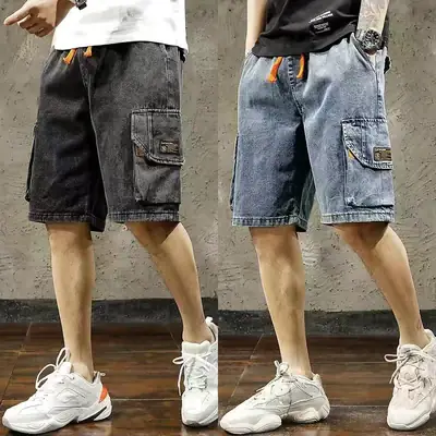 Men Denim Cargo Shorts 2026 Mid Length