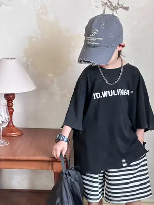 Pink Asymmetrical Kids T-Shirt with Cap & Shorts