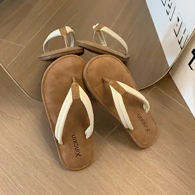 Women's Flat Beach Thong Flip-Flops 2024 Summer