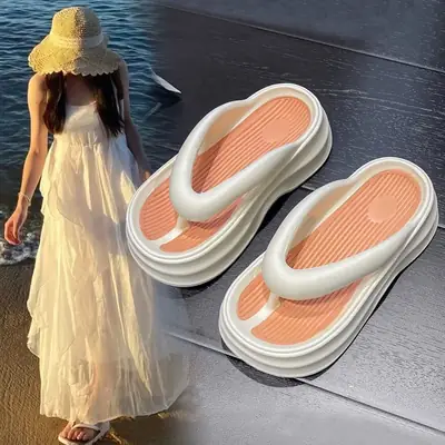 2024 Summer Flip-Flops 6cm Thick Non-Slip Beach Shoes