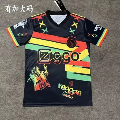 Ajax Doodle Edition Jersey 23-24Ajax Game Special Edition Unpopular Plus Size Short Sleeve Soccer Suit for Men