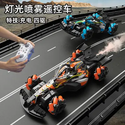 TikTok Hot Sale F1 Equation Spray Racing Gesture Induction RC Racing Stunt Remote Control Car 4WD Drift Toy Car