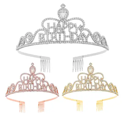 Crystal Crown Headband for Bridal & Party Wear