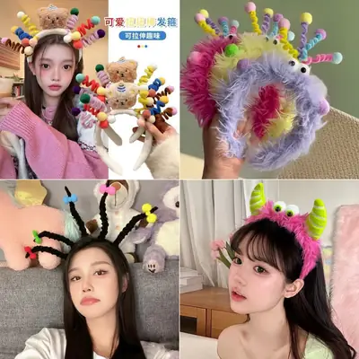 Pink Monster Hair Band for Women Cute Headband