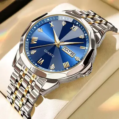 High-end Quartz Men's Watch with Double Calendar