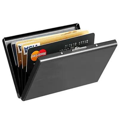 High-End Stainless Steel Card Holder, High-End Metal Anti-Magnetic and Anti-Theft Wallet for Men and Women, Gift for Dad, Mini Manufacturer Wholesale