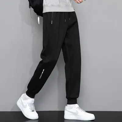 Men Grey Sweatpants with Zip Pockets