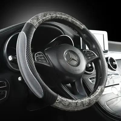 Car Steering Wheel Cover with Wood Grain Design