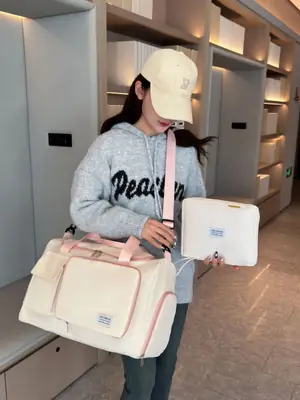 Contrast Color Foldable Fitness Bag for Travel
