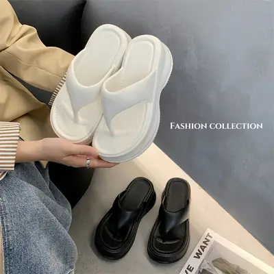 Women EVA Black Sandals Summer Flip Flops