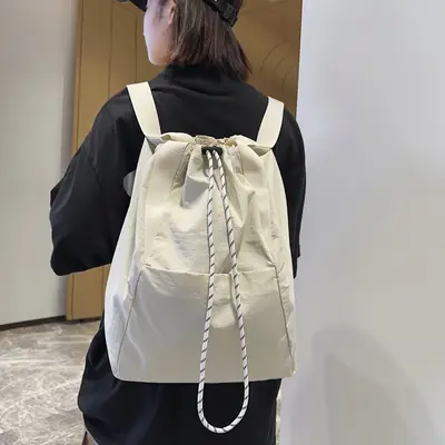 Black Nylon Shoulder Bag for Men Women Waterproof Sports