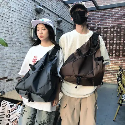 Crossbody Bag Large Capacity Drawstring Casual Travel Shoulder Bag