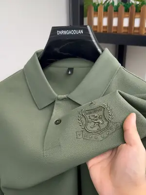 Men's Black Polo Shirt with Logo + Half Sleeve