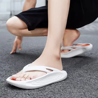 Men Black EVA Flip Flops Summer Wear