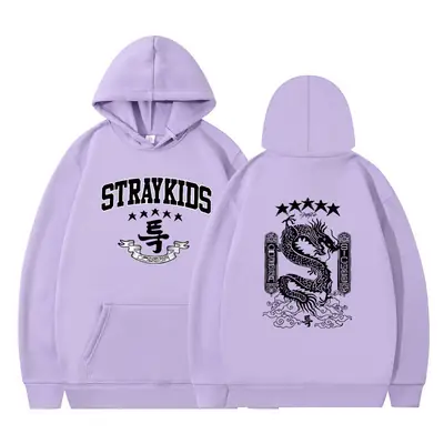 White Hoodie Set Stray Kids AKA Dragon Design