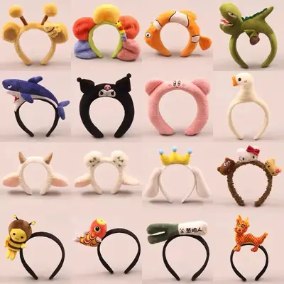 Pink Cartoon Hair Hoop for Girls Cute Face Wash