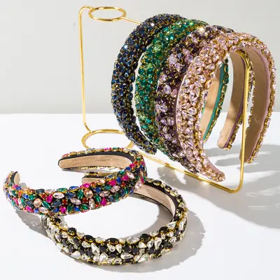 Heavy Diamond Baroque Hair Hoop Women European American