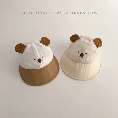 Cartoon Bear Mesh Sun Hat for Baby 2025