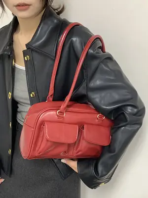 European & American PU Leather Shoulder Bag 2024
