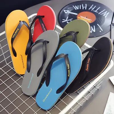 Vietnam Summer Flip Flops Men Non Slip Beach Shoes