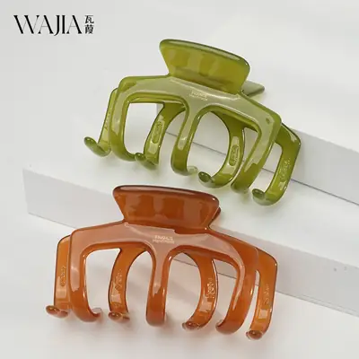 Pink Jelly Hair Clip Super Large Multi-Grasp