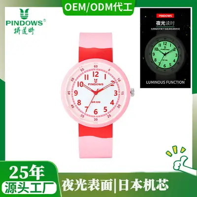 White Fendown Silicone Analog Watch for Women