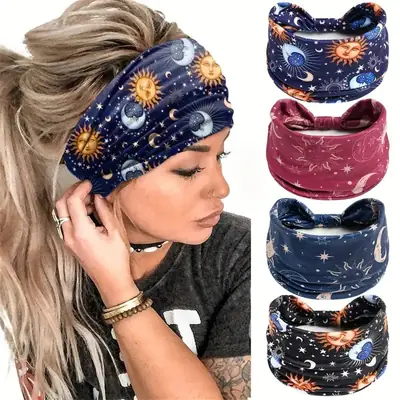 New Bohemian Star Moon Headband 24cm Wide