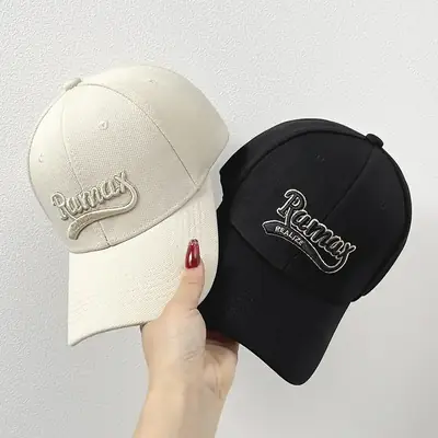 Korean Style Baseball Cap with Embroidered Logo
