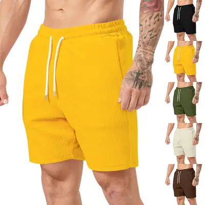 Men's Brown Lace-Up Shorts 2025