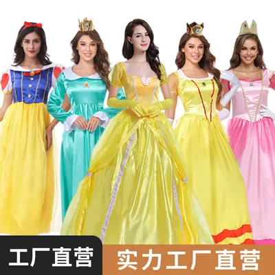 Halloween Costume Snow White Dress Adult Women's Party Cinderella Sleeping Beauty Fairy Tale Costume