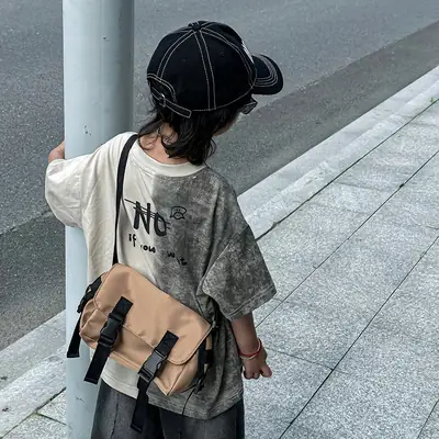 Yellow Korean Workwear Crossbody Bag for Boys