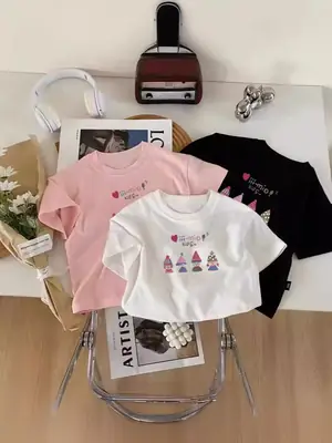 Cotton Printed Princess T-Shirt for Boys Girls Summer