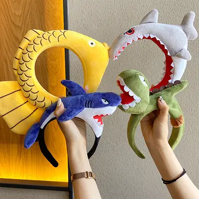 Dinosaur Headband Women Cute Cartoon Hairpin 36cm