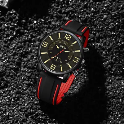Men's Waterproof Silicone Watch with Advanced Sense